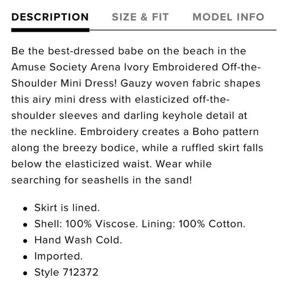 NWT Amuse Society Dress - Picture 11 of 11